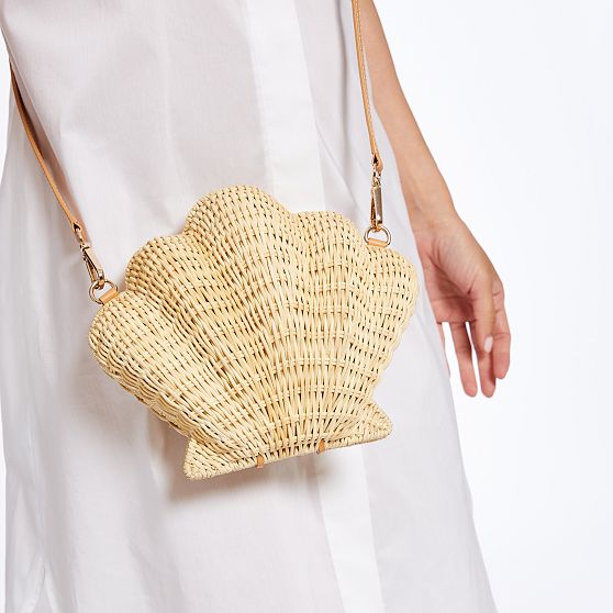 Wicker Shell Crossbody