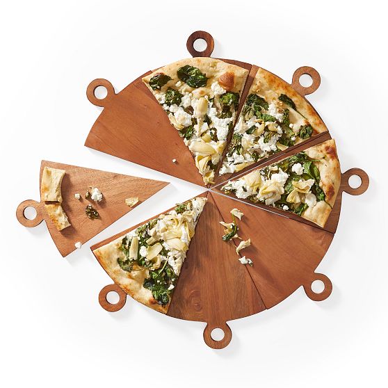 Wood Pizza Party Appetizer Serving Board