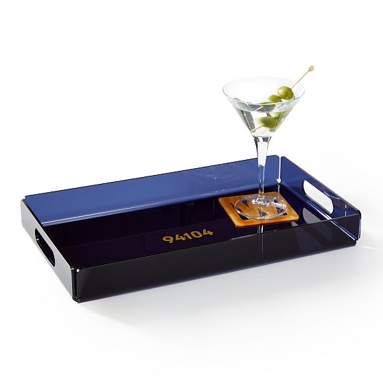 Navy Acrylic Serving Tray