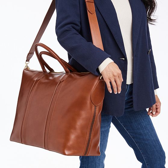 Taylor Twill Leather Travel Tote