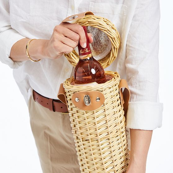 Wicker Insulated Wine Bag