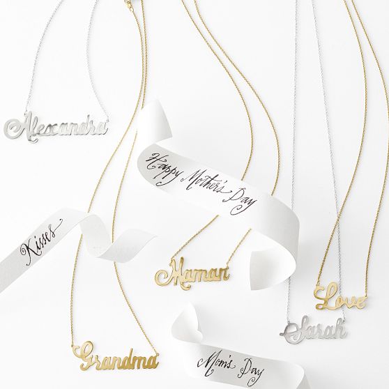 Sarah Chloe Ava Script Necklace