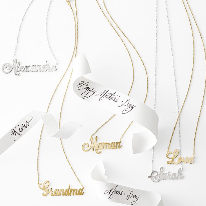 Sarah Chloe Ava Script Necklace