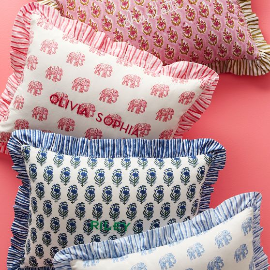 Block Print Boudoir Pillow Cover Mark and Graham