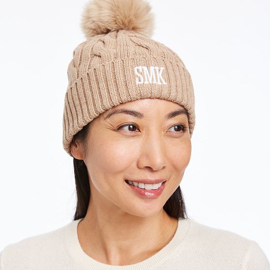 Cable Knit Pom Pom Hat