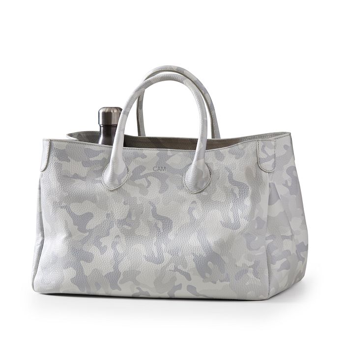 Elisabetta Monogrammed Slouch Camo Handbag Mark and Graham