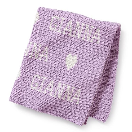 Personalized Knit Baby Blanket