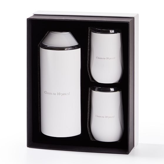 Vinglac&#233; Wine Chiller and Stemless Glass Set