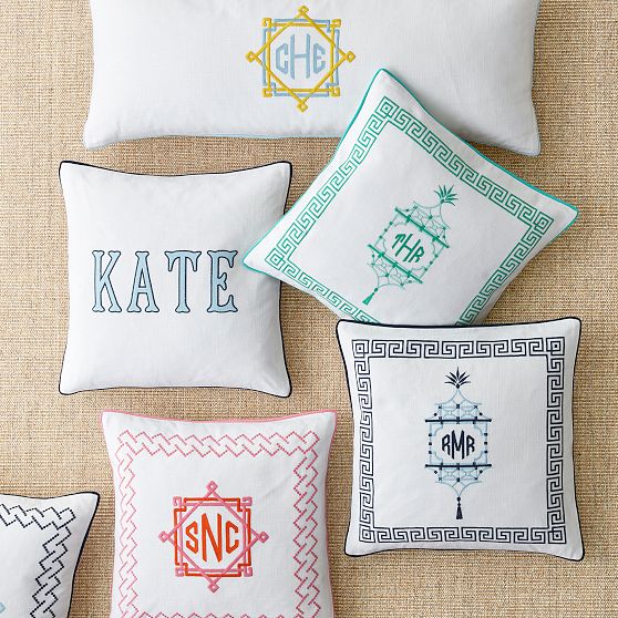 Custom embroidered cushions hotsell