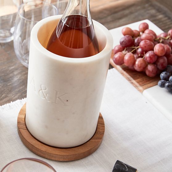 Wood and Marble Wine Chiller