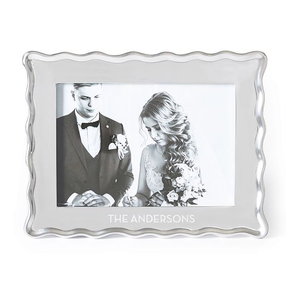 Scalloped Silver Photo Frame