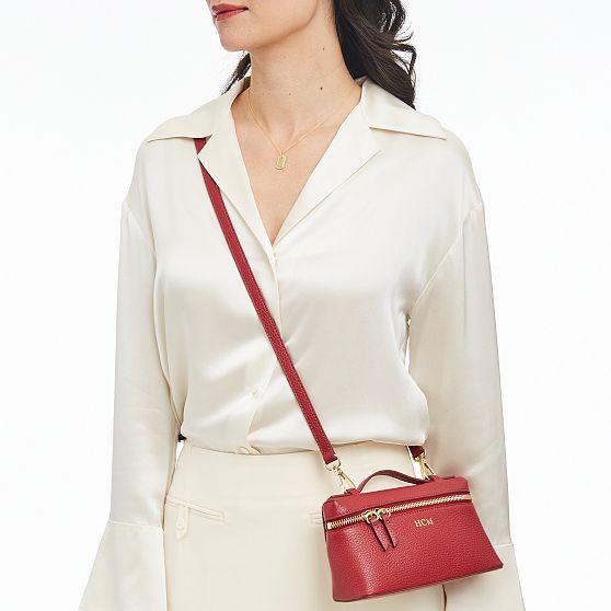 Top Handle Leather Crossbody Bag