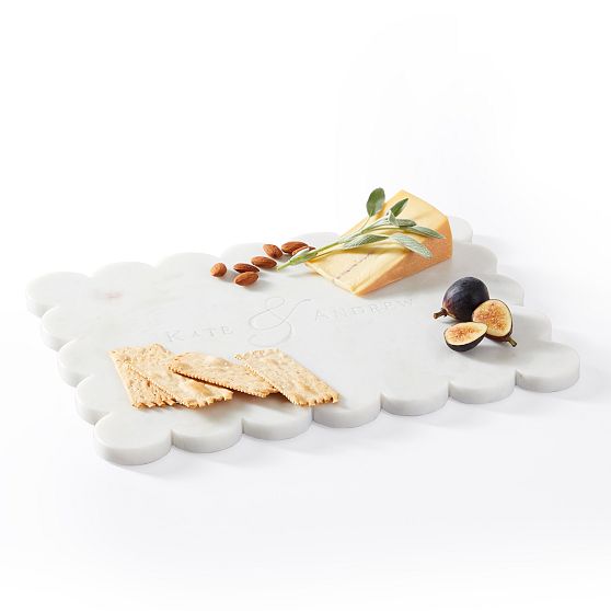 Scalloped Marble Cheese Board