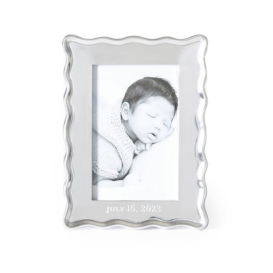 Scalloped Silver Photo Frame