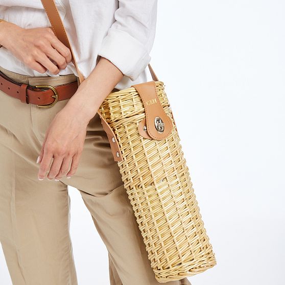 Wicker Insulated Wine Bag