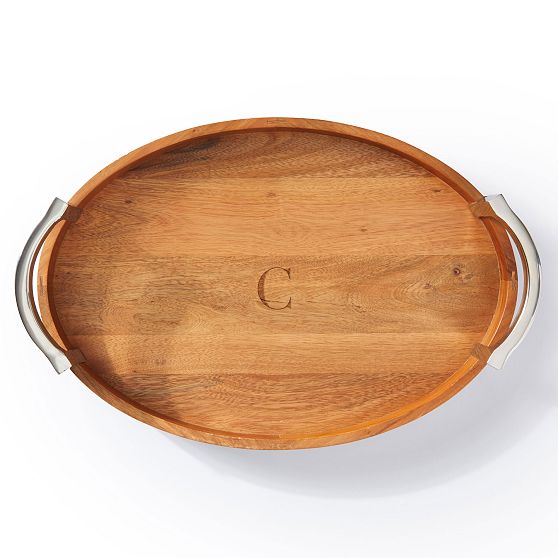 Wood and Silver Tray