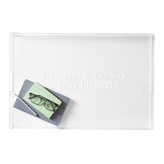 Etched Acrylic Oversized Serving Tray