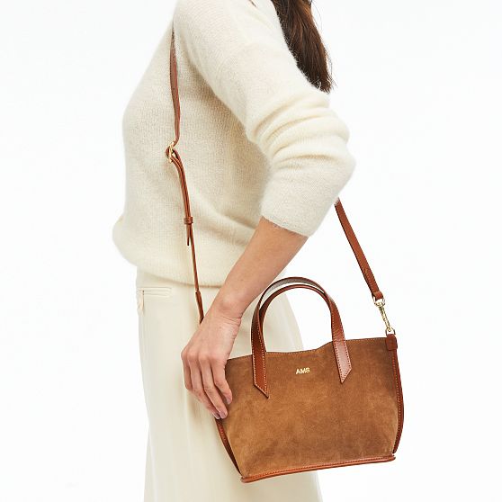 Vail Suede and Leather Crossbody Bag