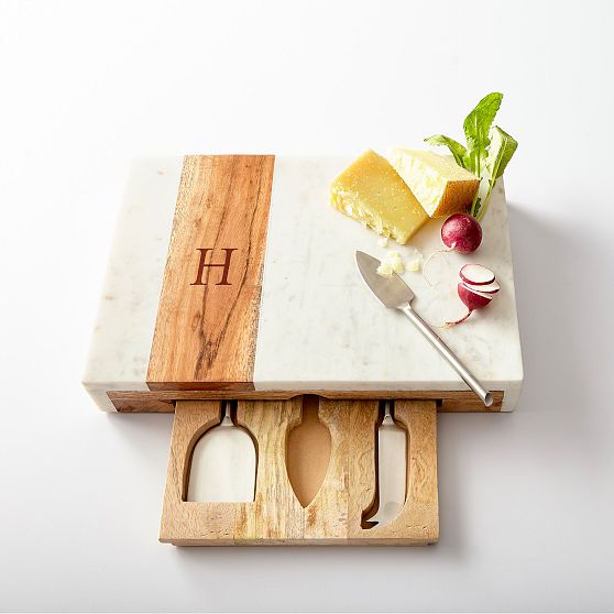 Wood and Marble Ultimate Cheese Set