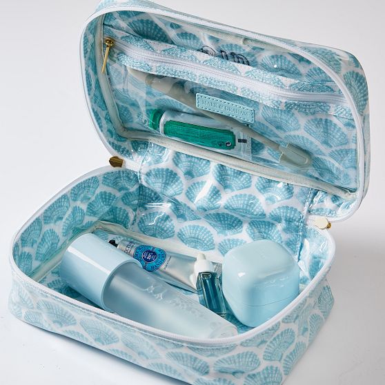 Clear Coated Cosmetic Train Case