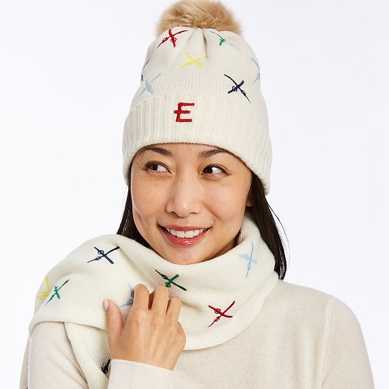 Embroidered Ski Scarf