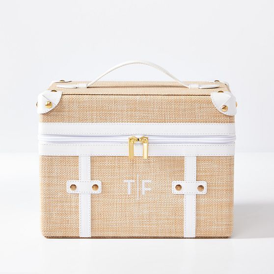 Montauk Raffia Cosmetics Case