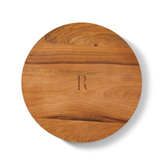 Wood and Silver Lazy Susan