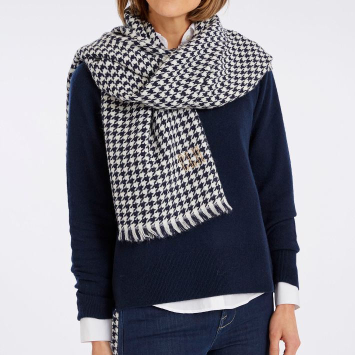 Italian Houndstooth Blanket Scarf