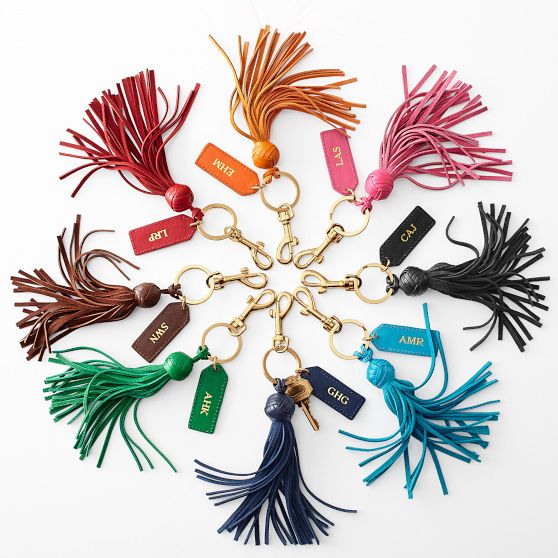 Leather Tassel Keychain