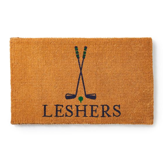 Golf Clubs Personalized Doormat