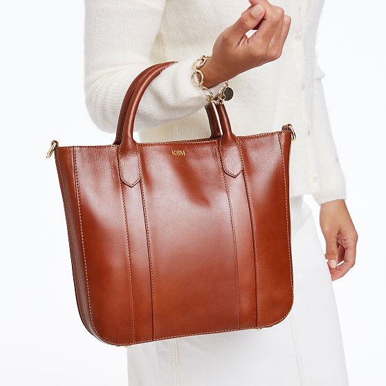 Taylor Twill Leather Crossbody Tote