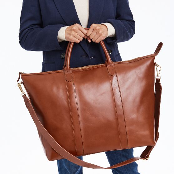 Taylor Twill Leather Travel Tote