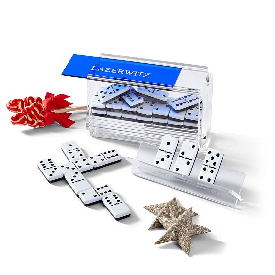 Acrylic Domino Game Set With Racks