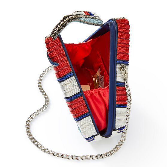 Beaded Sailboat Crossbody Bag