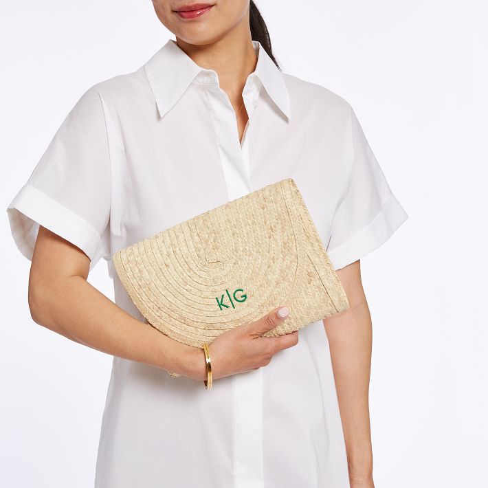 Palm Leaf Envelope Clutch