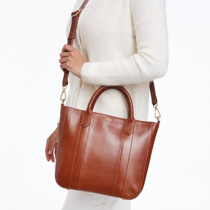 Taylor Twill Leather Crossbody Tote