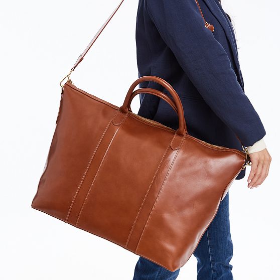 Taylor Twill Leather Travel Tote