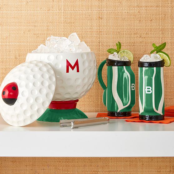 Golf Ball Ceramic Ice Bucket