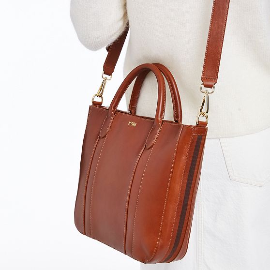 Taylor Twill Leather Crossbody Tote