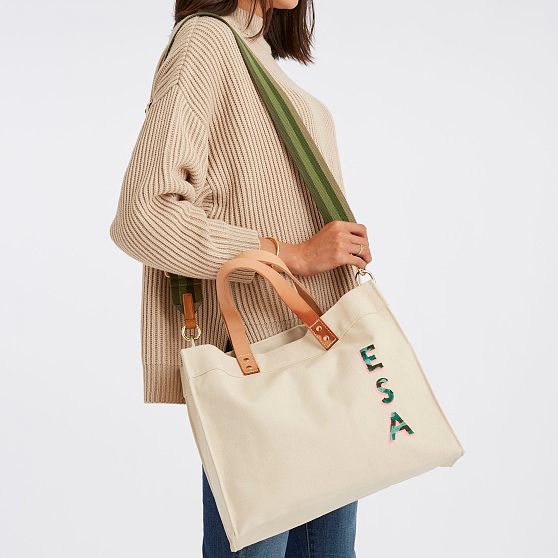 Embroidered Canvas Tote