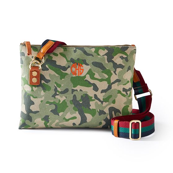 Essential Camo Canvas Zipper Crossbody