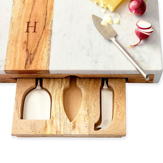 Wood and Marble Ultimate Cheese Set