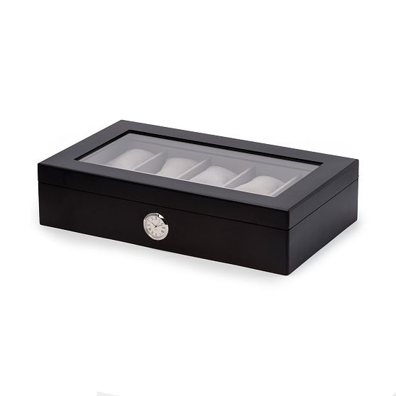 Wooden Watch Box with Quartz Clock