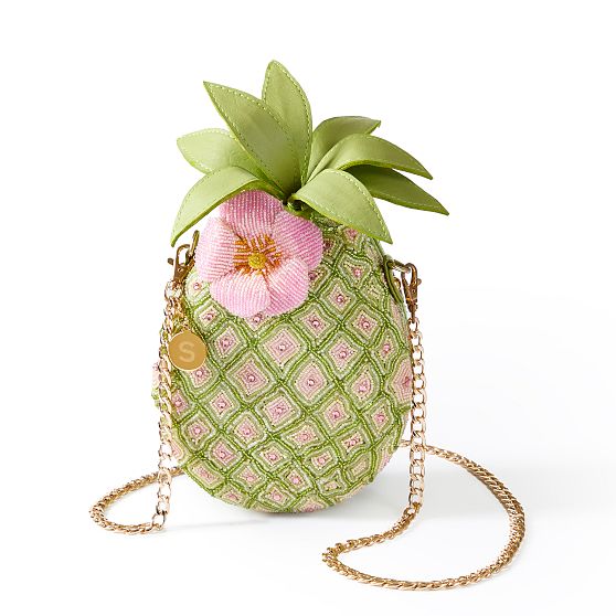 Beaded Pineapple Crossbody Bag