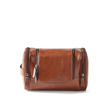 Graham Leather Hanging Toiletry Bag Mark and Graham