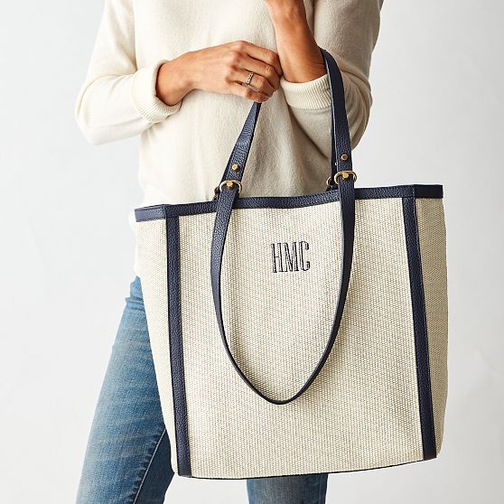 Italian Raffia Flip Handle Tote