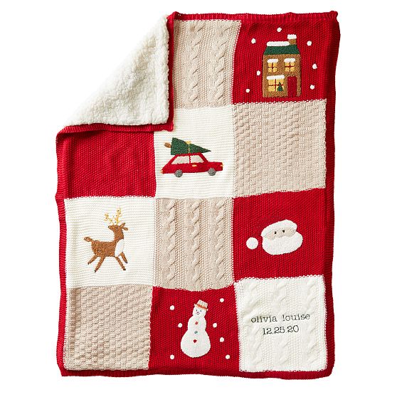 Pottery Barn Kids Holiday Heirloom Baby Blanket