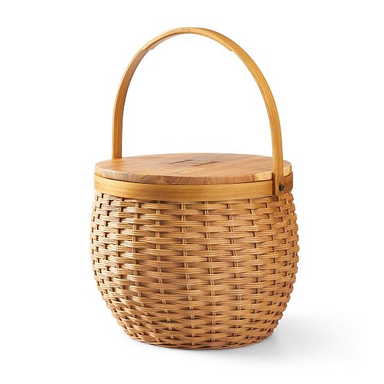 Round Wicker Picnic Basket