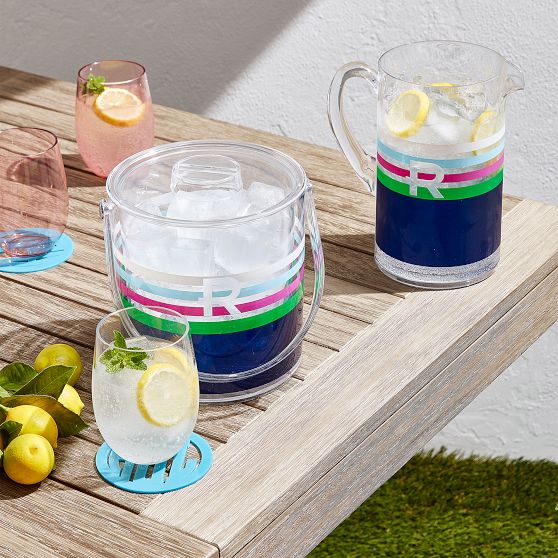 Acrylic Stripe Pitcher