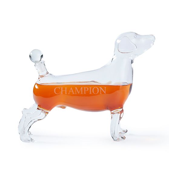 Glass Dog Decanter